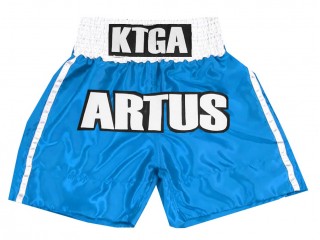 Personalized Boxing Shorts: KNBXCUST-2042-Skyblue